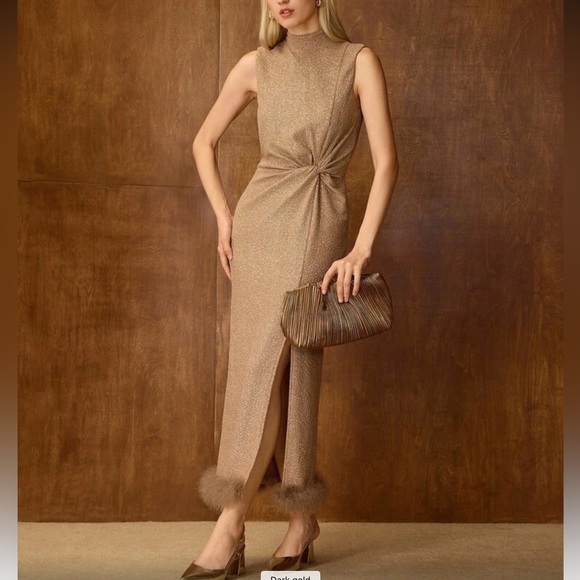 denim a line dress Women's I'm All In Dark Wash Tie-Belt Midi | Size: S Color: Neutral Celebrations Wedding Dresses Collection 32.0 CARE Hand Wash Color:NAVY FLORAL